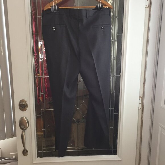 Cardinali Pants Men 38 x 30 Charcoal Gray Flat Front Straight Slacks Slim Fit - Picture 3 of 5